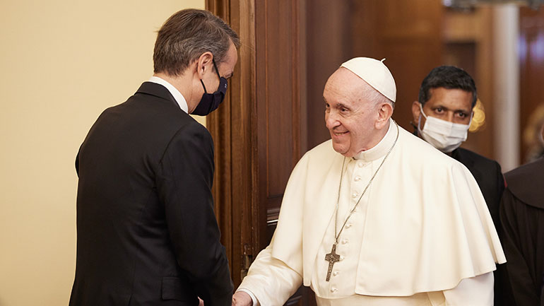 Συνάντηση του Κ. Μητσοτάκη με τον Πάπα Φραγκίσκο